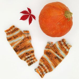 oranžové melírované bezprstové rukavice