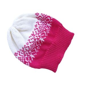 Čepička pro miminko - bílá, pink